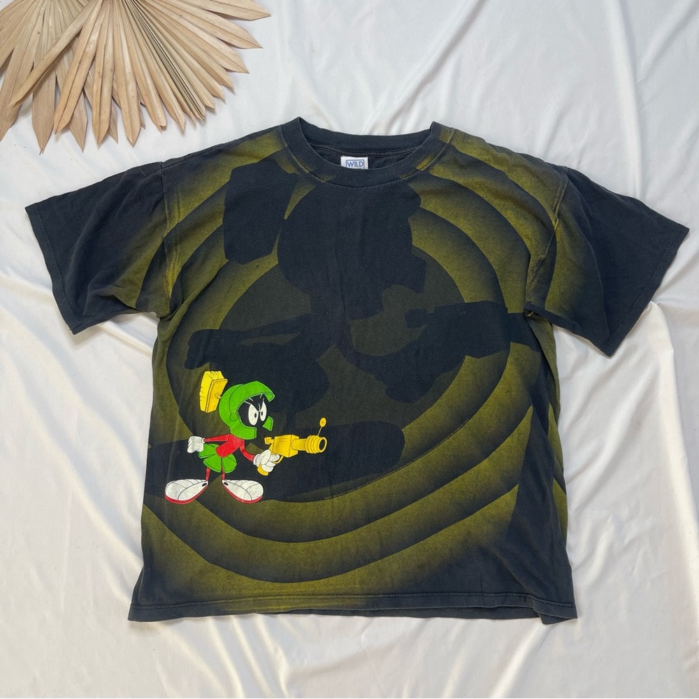 Vintage Wild Oats Looney Tunes Marvin The Martian Single Stitch AOP Shirt Tee XL